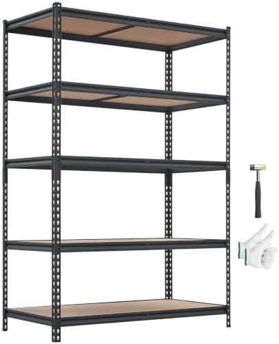VEVOR Storage Shelves, 5-Tier Adjustable, 3000 lbs Capacity Heavy Duty