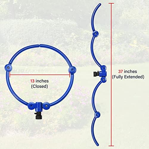 ZZM 360°Tree Water System Tree Watering Ring Circle Sprinkler and Irrigation System Targeted Water with Y Hose Splitter for New Tree Outdoor Plants Raised Garden Beds Shrubs (Small)