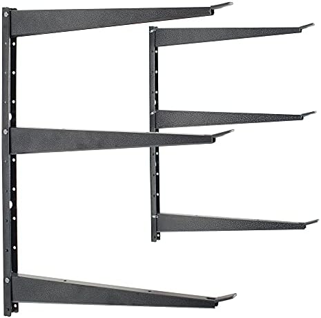 Delta Heavy Duty Wood and Lumber Storage Rack, Holds Up To 480 lbs - Easy to Install Mounted Rack With Steel Construction for Indoor & Outdoor Storage Solution For Garage, Basement & Pantry Cycle
