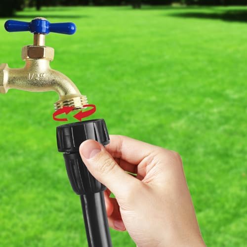 Hose To 1/2 Inch Irrigation Tubing Adapter, 3 Pack Faucet Garden Hose Adapter 3/4" To 1/2" Drip Tube 3/4 Inch FHT To 1/2 Inch Drip Adapter Fittings for Garden Irrigation System