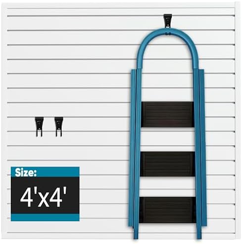 Brakki Slat Wall Paneling 4x4 Ft, Slatwall Garage Organizer Storage System
