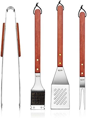 New Star Foodservice 59007 Stainless Steel BBQ Tool Set, Set of 4