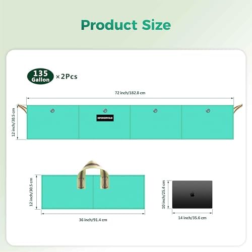2 Pcs 6x3x1Ft 8 Grids Raised Garden Bed for Outdoor Vegetables