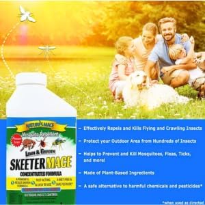 Skeeter MACE Natural Outdoor Mosquito and Pest Control Concentrate, 1 Gallon Concentrate, Repel Mosquitoes, Ants, Spiders, Ticks, Fleas, Flies, Safe to Use Around People, Pets, and Plants