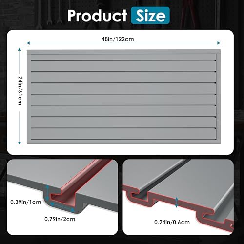 Brakki Slat Wall Paneling 2x4 Ft, Slatwall Garage Organizer Storage System