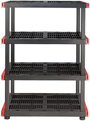 CX Craftsman 4-Tier Heavy Duty Plastic Storage Shelves, Garage Organization
