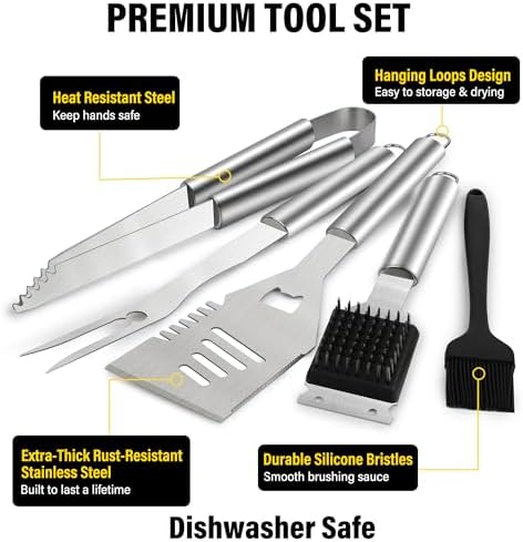 Grill Set, Grill Tools for Outdoor Grill Utensils Set BBQ Accessories