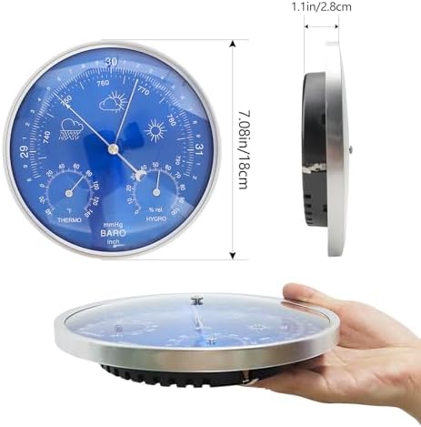 Wall Hanging 3-in-1 Weather Station,Thermometer,Barometer,Hygrometer