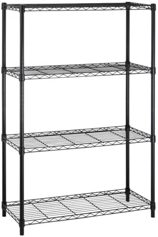 PayLessHere | 4-Tier Wire Shelf | 36"x14"x54" | Black | Adjustable Racks | Heavy-Duty Storage Shelves, Holds Upto 1000 lbs | Rust-Resistant, No-Tool Assembly | for Home, Garage Shelving
