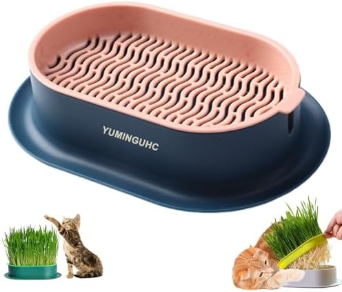 Cat Grass Planter for Indoor Cats (No Seeds Included) Hydroponic Pet Grass Seeds Growing Trays Soilless Wheatgrass Planting Pot