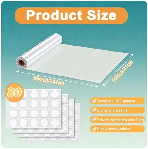 Extra Thick Tree Trunk Protector Guard - 99" L x 16" W PET Plastic Wrap for Iguana & Cat Prevention, DIY Plant Greenhouse Including Waterproof Transparent Acrylic Double-Sided Adhesive