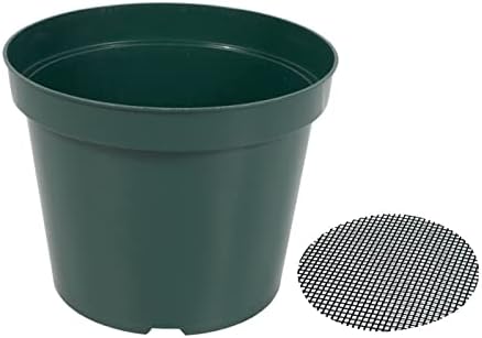 RooTrimmer 40 Pack 4 Inch Plastic Nursery Pots with Mesh Pad, Thick Sturdy Plastic Plant Pots with Drainage Holes Indoor/Ourdoor Flower Planter Pots, Green
