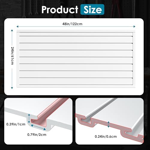 Brakki Slat Wall Paneling 2x4 Ft, Slatwall Garage Organizer Storage System