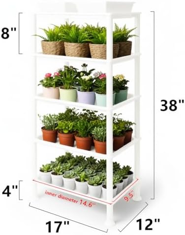 RooTrimmer 5-Tier Seed Starter Trays,Plant Stand,Bottom-Watering Design