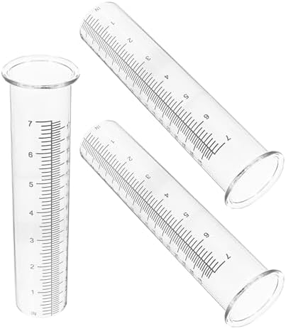 3pcs 7-inch Freeze Proof Rain Gauge Set with Large Scale, Accurate Outdoor Rain and Snow Meter for Garden, Lawn, Deck, Patio Use