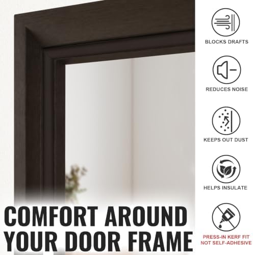 Litaibai 26 ft Kerf Weather Stripping Door Seal for Exterior Doors, Brown