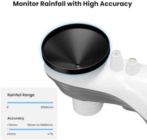 Sainlogic Wireless Home Weather Station with Rain Gauge and Wind Speed, Indoor Outdoor Temperature Humidity, Forecast, Moon Phase, Alarm Clock for Backyard Patio – No WiFi