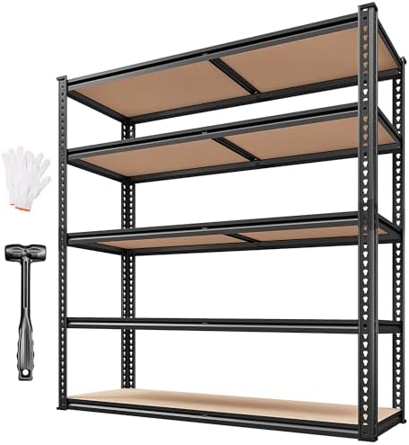 REIBII 40" W Storage Shelves,2500LBS Heavy Duty Garage Shelving for Basment