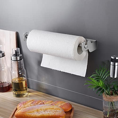 ZUNO Paper Towel Holder Cabinet Door or Under Cabinet, Self Adhesive