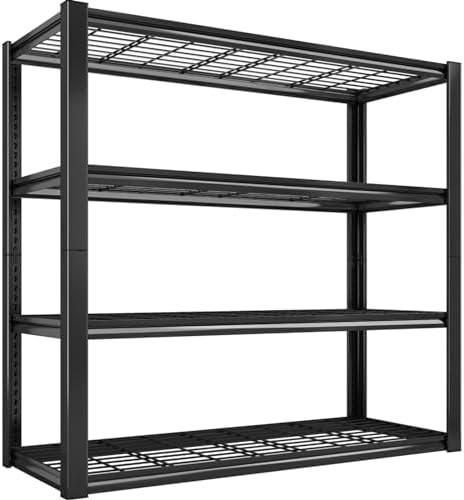 REIBII 40" W Storage Shelves with Wire Mesh Panels for Garage Organization