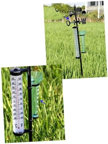 2 Sets Rain Gauge Thermometer Wind Direction for Accurate Meteorology in Gardens Farms