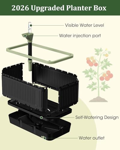 2PCS Self Watering Tomato Planter with Trellis