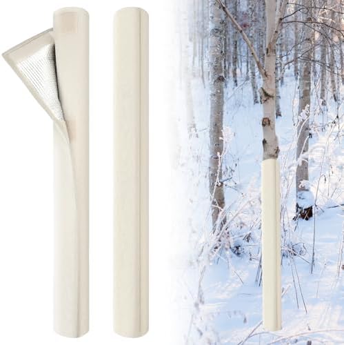 2 Pack Tree Covers for Winter - Tree Winter Protection with 600D Waterproof Oxford Fabric,Adjustable for 9.8"-15.5" Trunk Circumference, Protects from Snow, Deer & Birds (2 Pack)