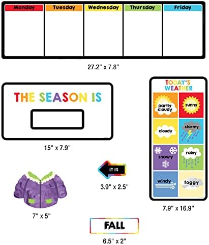 Carson Dellosa 56 pc Bundle of Dress for the Weather Bulletin Board Décor
