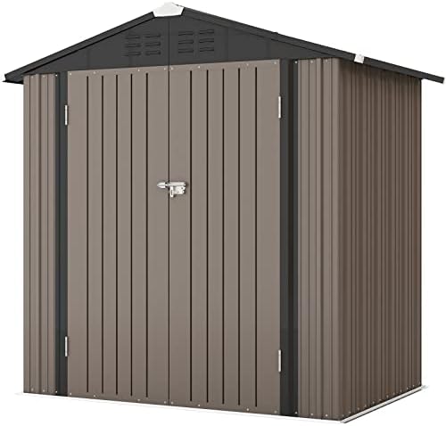 Patiowell 6x4 FT Outdoor Storage Shed, Garden Tool Storage Shed
