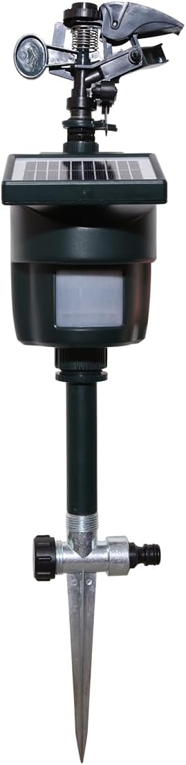 Motion Activated Sprinkler with Solar Panels Deter Animal Cat, Birds, Dogs Repellent Outdoor Lawn Motion Sensor Water Sprinkler for Garden