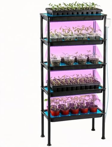 RooTrimmer 5-Tier Hydroponics Growing System with Grow Lights & Pump