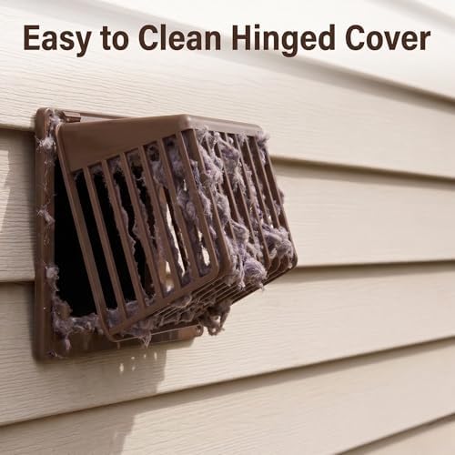 HY-Guard Exclusion® VentGuard™ - 8" Brown Code Compliant Plastic Dryer Exhaust Protection – Non-Lethal Wildlife Excluder by HY-C – Easy Installation – Keep Pests Out of Your Home, Condo or Apartment