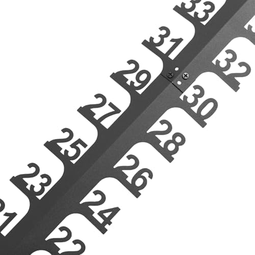 36 Inch Snow Gauge Outdoor, Heavy Duty Iron Snowfall Measuring Rod with Large Easy Read Scale, Snow Depth Gauge for Yard Garden Lawn, Stand View Design, Tool Free Assembly