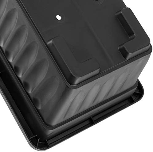 6 Pack 17 Inch Flower Window Box, Plastic Vegetable Planters Long Pots with Tray, Black Garden Flower Plant Pot for Windowsill Patio Garden Porch Balcony, with 30 PCS Plant Labels