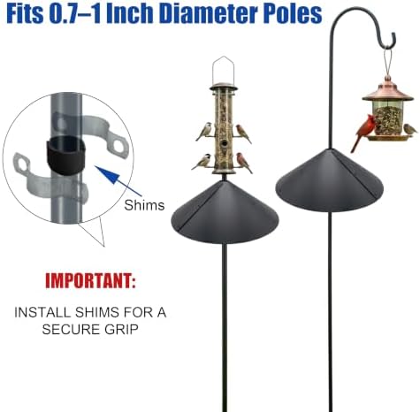 Forever song Squirrel Baffle for Bird feeders Pole, Squirrel Proof Cone.