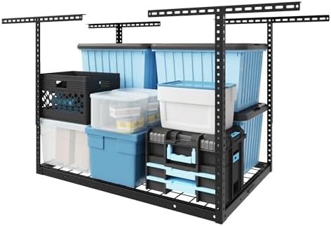 FLEXIMOUNTS 2x3 Overhead Garage Ceiling Storage Rack Organization, Black