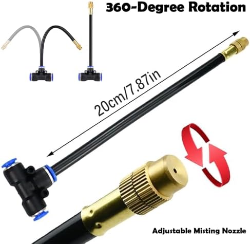 50ft Drip Irrigation System with 18pcs Misting Sprinkler Kit
