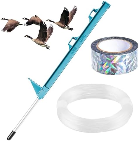 Easy-to-Install Fence System to Keep Geese and Birds Off Lakefront, River, or Pond - Durable Geese and Bird Deterrent for Property Protection