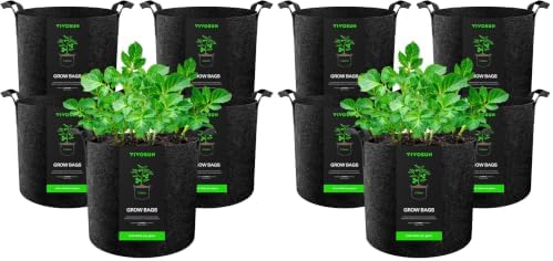 VIVOSUN 10-Pack 3 Gallon Plant Grow Bags Heavy Duty Thickened Nonwoven Fabric Pots with Handles
