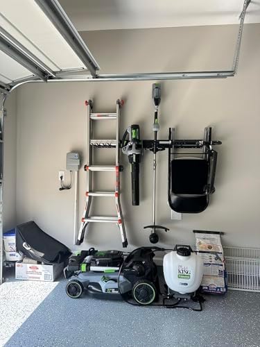 TIDYME Garage Tool Organizer Wall Mount, 48", 3 Racks 6 Hooks, 300 lbs