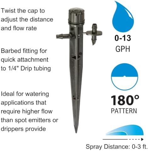 Rain Bird MBH4PKS Drip Micro-Bubbler, Half Circle, 4-Pack