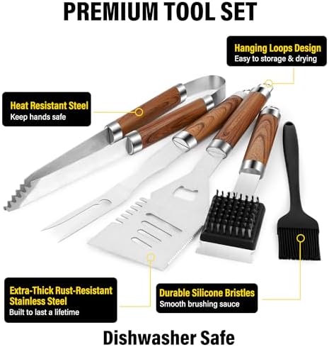 Grill Set, Grill Tools for Outdoor Grill Utensils Set BBQ Accessories