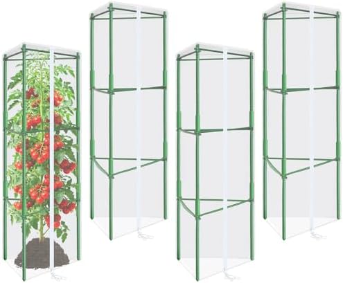 ZeeDix 45x16.1 in Garden Tomato Plant Cover Netting for Tomato Cage