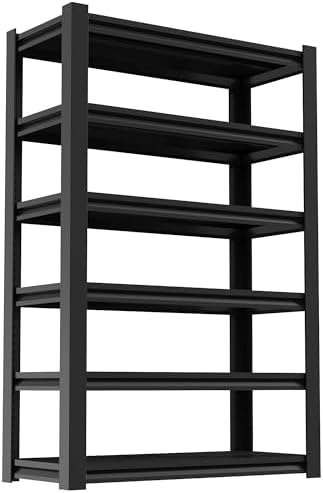 SAWJEC 48" W x 18" D x 82.5" H Tall Heavy Duty 6 Tier Garage Shelving
