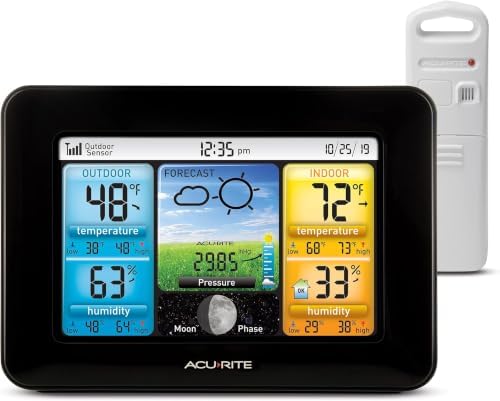 AcuRite Wireless Home Weather Station with Color Display,Indoor Outdoor Thermometer and Temperature Sensor (02077M),(Pack of 10)