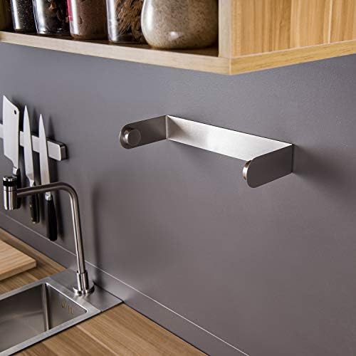 ZUNTO Paper Towel Holder Under Cabinet, Self Adhesive Paper Roll Rack