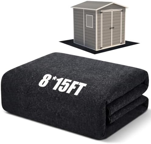Outdoor Shed Floor Mat 8 x 15 ft, Waterproof Non Slip Rug for Carport Shed
