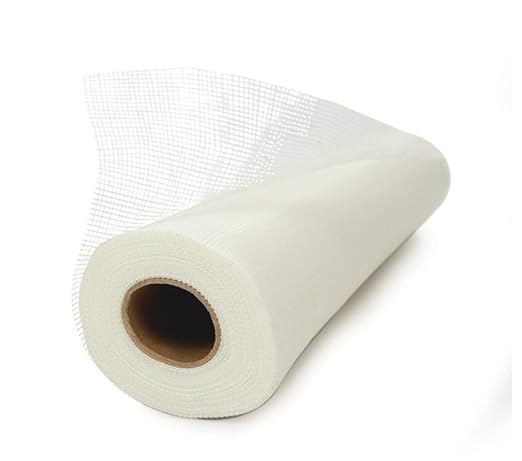 Boen Self-Adhesive EIFS Stucco Mesh Reinforcement Tape, Fiberglass Drywall Joint Tape for Plaster, Stucco, and Wall Repair (EF-4515045S, 4.5" x 150')