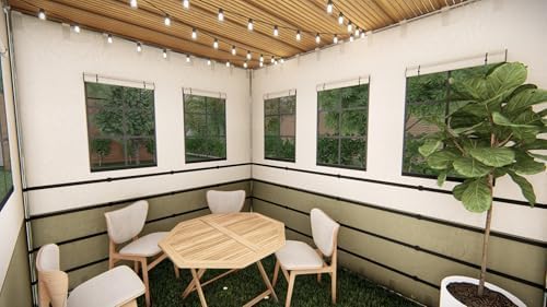 Deluxe Sukkah Kit with Schach Bundle for Sukkot from The Sukkah Store – 8 ft Tall, Easy No-Tool Setup, Weather-Resistant, Magnetic Door, Double-Layer Insulated Windows - Kosher Mehadrin (10x20 Feet)