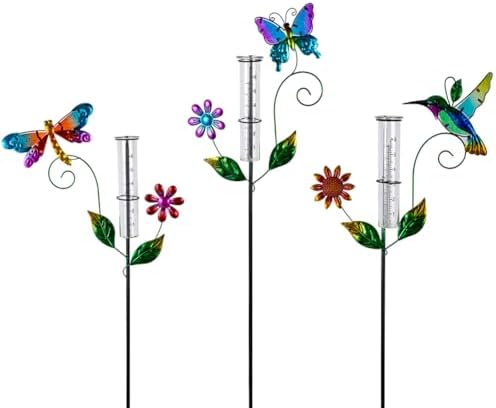 3 Pcs Rain Gauge Outdoor, 6 Inch Tube Rain Gauges